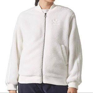 adidas Furry White Jacket Size Large